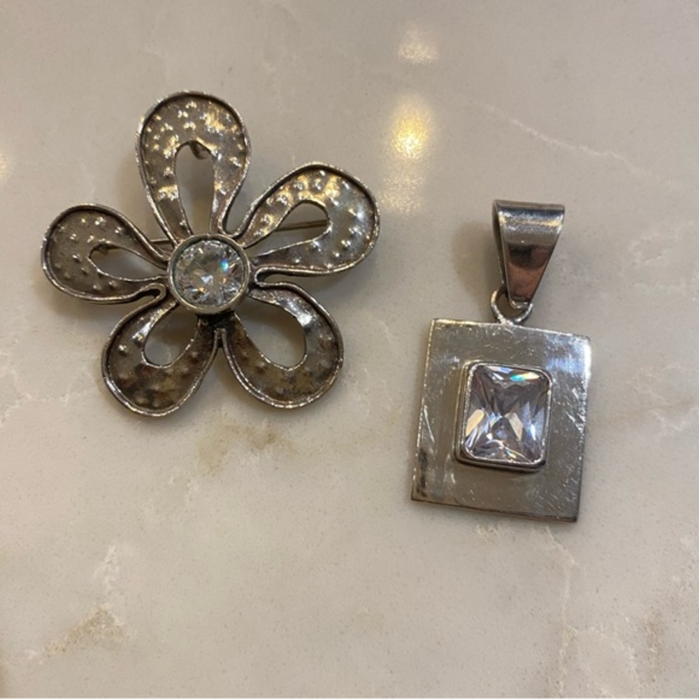 Vintage silpada 925 and CZ charms
